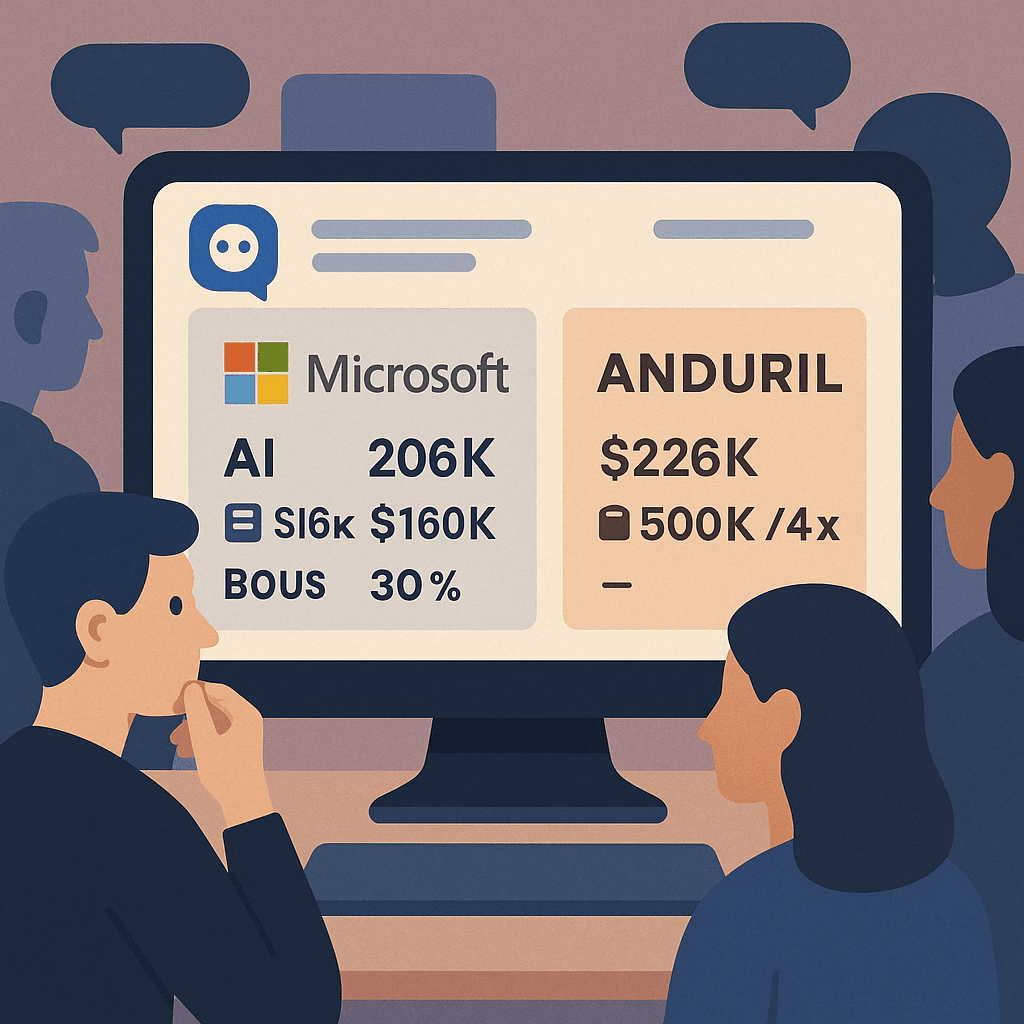 Microsoft AI L64 vs. Anduril Senior Base Salary: Am I Being Lowballed?