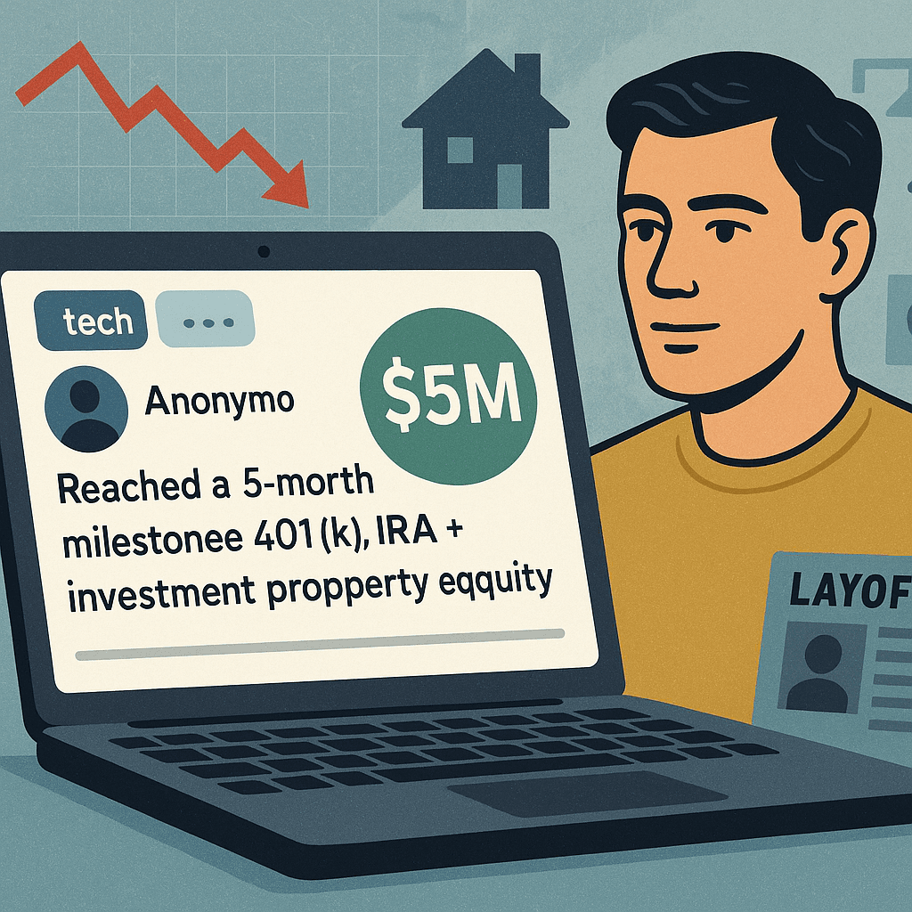 Tech Worker Celebrates $5M Net Worth Amid Zuck Layoff Impact