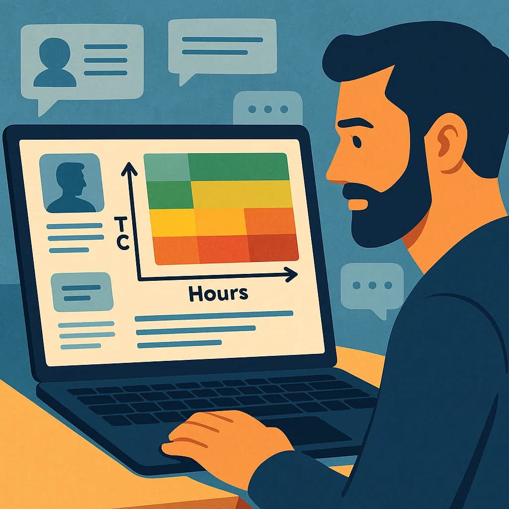 The Total Compensation vs. Hours Worked Matrix: How Tech Workers Rate Their Work-Life Balance