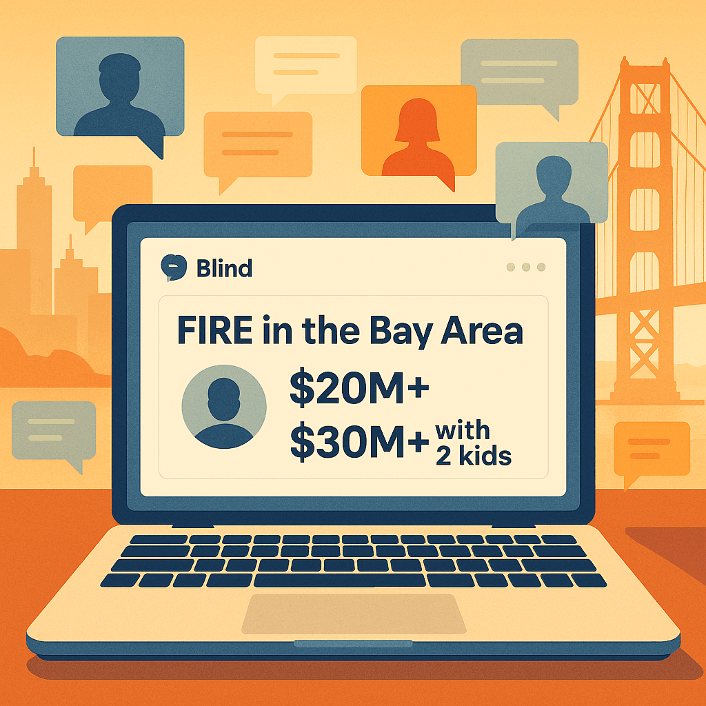 You Need $20M+ Net Worth for FIRE in Bay Area, More with Kids